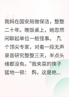 顶尖专家三天无解的录音，保洁老妈当场报出坐标封面